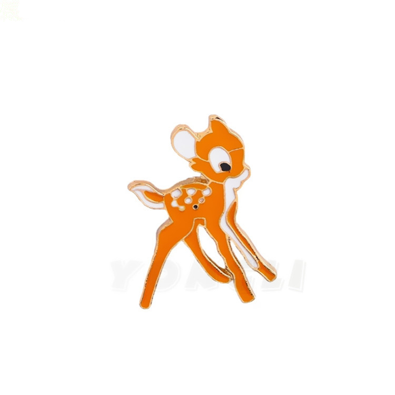 Индивидуальные металлические мультфильм животных значок цинкового сплава многоцветной выпечки краска брошь печать плавки литья позолоченные брошь